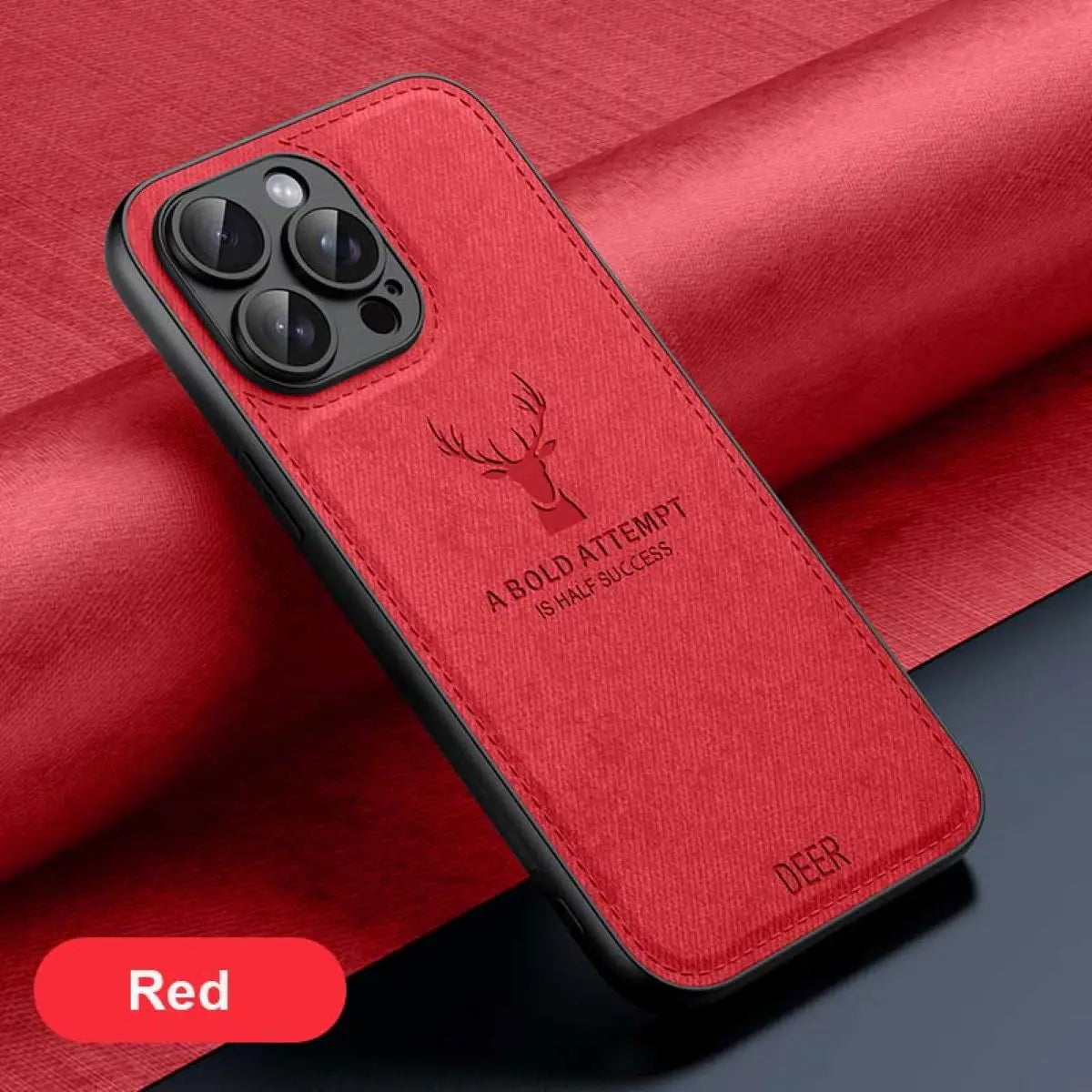 Luxury Leather Deer Head Phone Case For iPhone 16 15 14 Plus 13 12 Mini 11 Pro Max